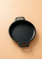 Ferro Cast Iron Fish Pan on beige background